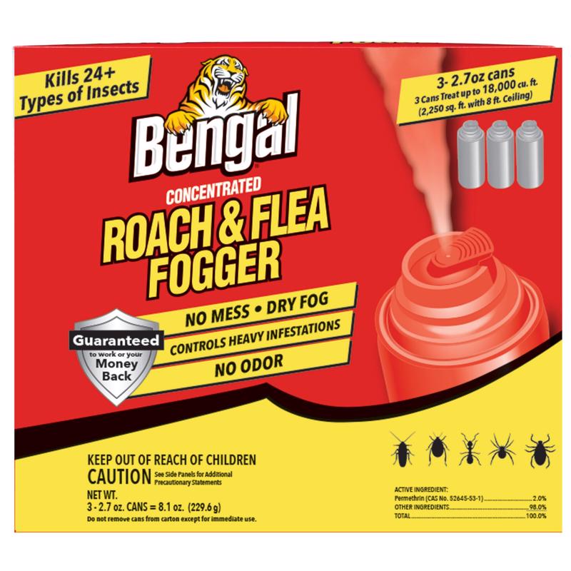 Bengal Roach & Flea Insect Killer Fog 2.7 oz 55201, Pack of 6
