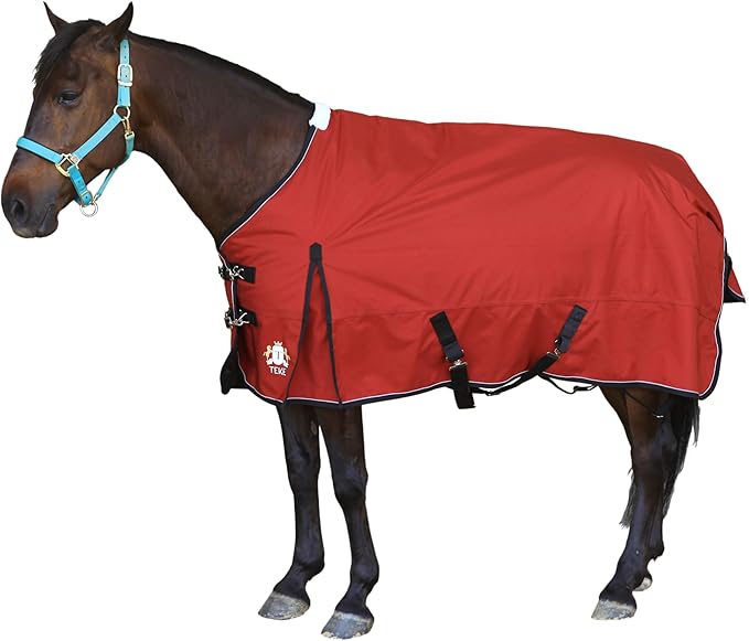 T TEKE Ultimate Turnout Blanket for Horses, 1050D Ballistic Nylon Outer, 300g Heavy Weight Filling