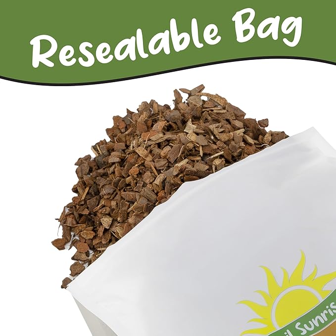 Soil Sunrise 100% Organic Orchid Potting Bark (8 Quarts) All-Natural USA-Sourced Pine Bark Orchid Mix Additive