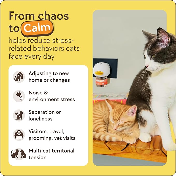 TherapetMD 60-Day Cat Calming Diffuser - Cat Pheromone Diffuser for Stress, Pee Spraying, Cat Fighting, Aggression, Excessive Meowing & Scratching - 60-Day Refill Included