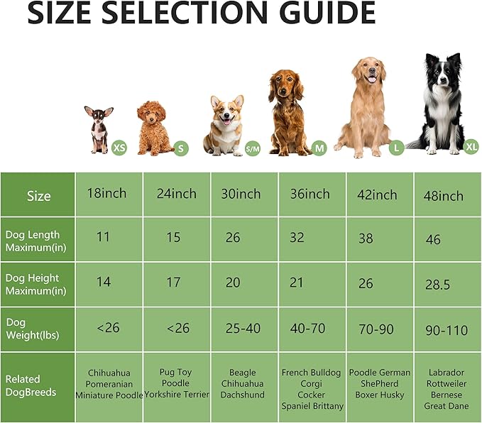 FDW 24-Inch Dog Crate Pet Cage with Metal Folding Design Plastic Tray Indoor Outdoor Dog Kennel Cage for Small Dogs,Dark Black