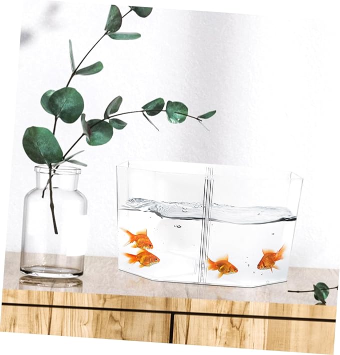 Fish Separation Box Dual Compartment Betta Breeding Tank Removable Divider High Aquarium Isolation Box for Safe Fish Hatching and Spawning