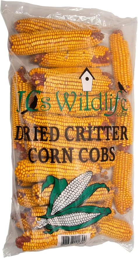JCs Wildlife Dried Corn on The Cob Bag - 14 lb Bag - Great for Squirrels, Deer, Racoons, Rabbits, Geese, Ducks, Turkey, and Other Backyard Critters. Indiana Corn. (1 Bag)