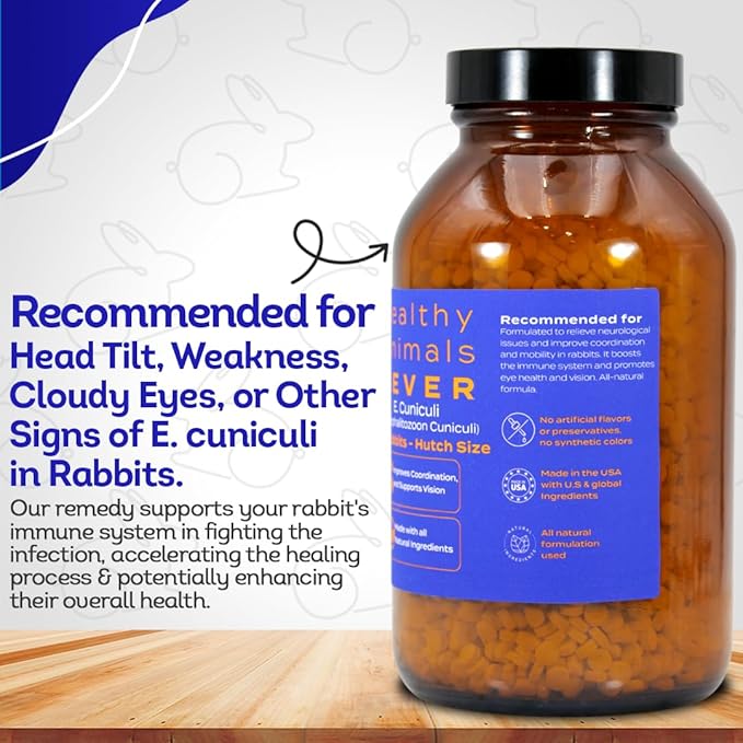 HA4E - Rabbit E. Cuniculi Infection Treatment - Natural, Homeopathic Support for Prevention & Immunity Boost - Pellets, Hutch Size (Extra Large)
