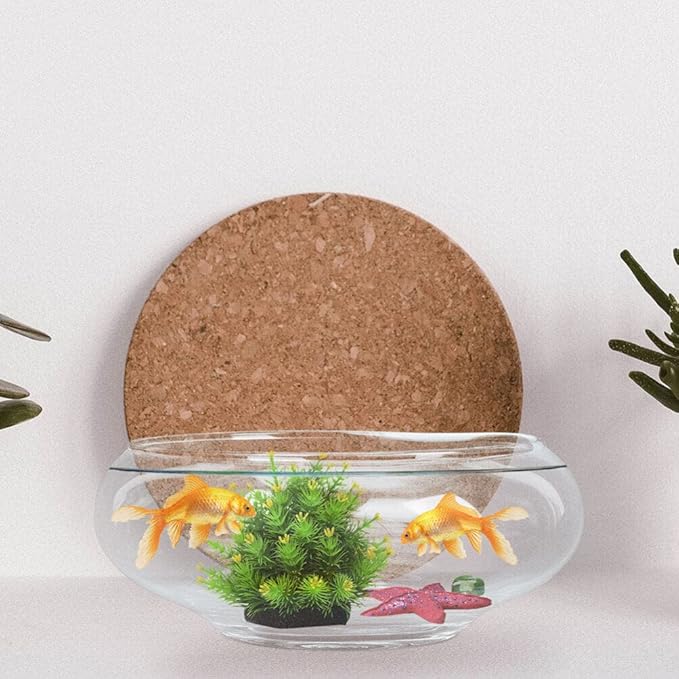 Glass Terrarium Bowl: 9.8" Diameter Round Betta Fish Tank & Hydroponic Planter - 7.87" Wide Mouth Glass Vase for Air Plants, Succulent Centerpiece, Wedding Table Decor