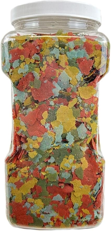 Aquatic Foods Inc. Marine Fish Flakes of Red & Green Algae, Seaweeds for Tangs, Butterflies, Angelfish, Anthias, Clown Fish, Damsels...WL 1-lb 2oz Lg Jar