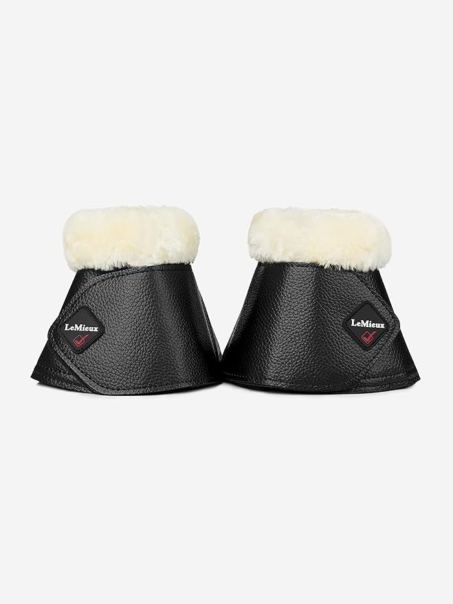 LeMieux Black Ballistic Overreach Horse Boots - Over Reach or Bell Boots for Horses - Protective Gear and Training Equipment - Equine Boots, Wraps & Accessories