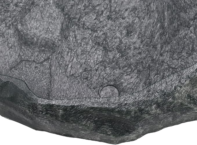 Ejoyous Reptile Rock Food Dish Water Bowl, Resin Terrarium Feeder Feeding Bowl for Tortoise Lizard Amphibian Hermit Turtles (M)