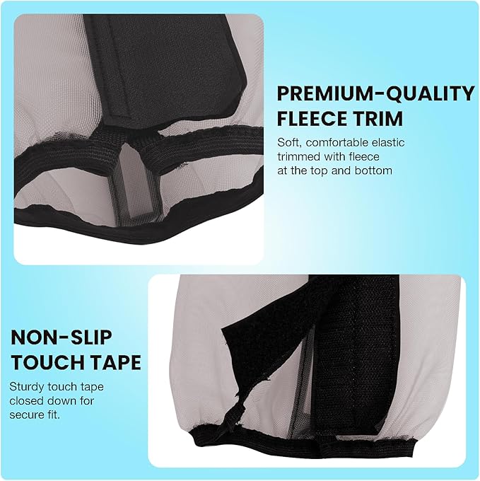 Mesh Fly Boots Horse Fly Boots Mesh Fly Wraps Leg Guard for Horse Set of 4
