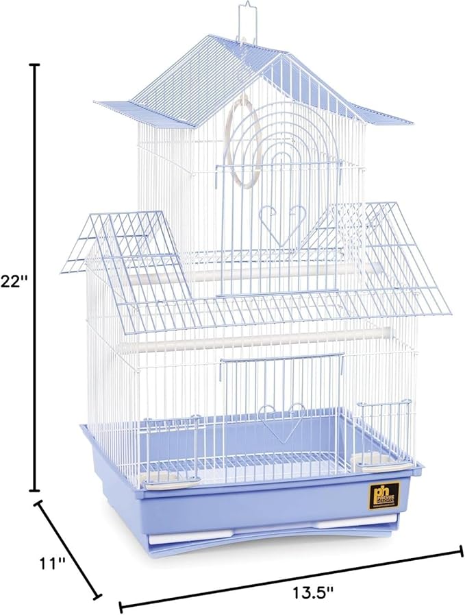Maykoosh Handmade Home Bird Cage with Natural Wood Accents, Durable Metal Construction, Spacious Interior, and Comfortable Features for Birds'