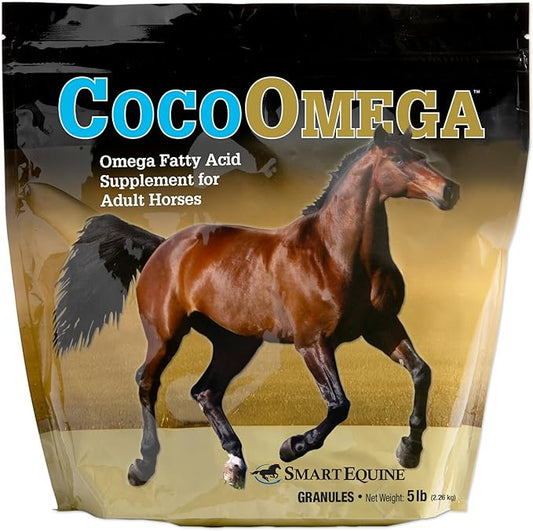 CocoOmega Granular | Horse Supplements for Skin, Hoof, & Coat Health | Omega-3 Fatty Acids | 5 LB