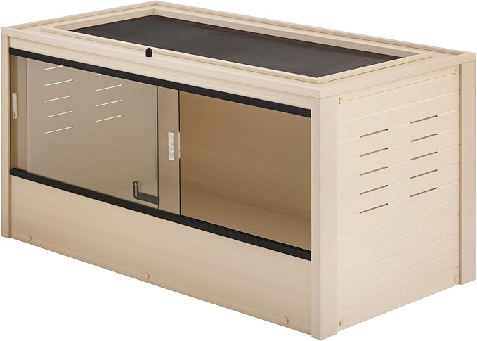 New Age Pet ECOFLEX Large Reptile Enclosure with Matching Cabinet Stand Set in Maple