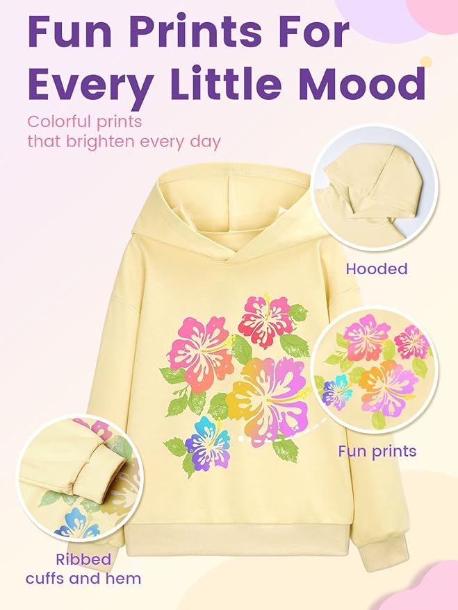WELAKEN Sweatshirts for Girls Toddler & Kids II Little Girl's Pullover Tops Sweaters & Hoodies