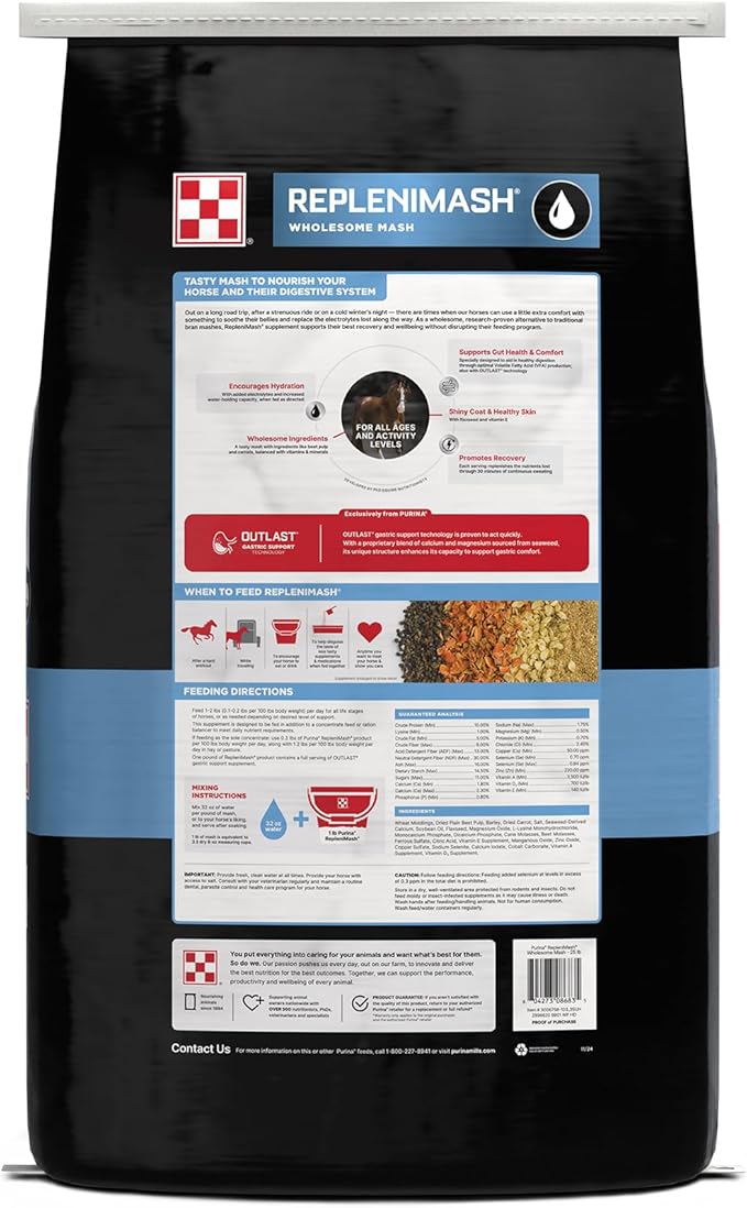 Purina | RepleniMash™ Product | for Horse Recovery | 25 Pound (25 LB)