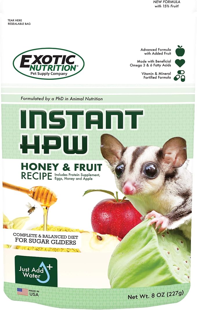 Sugar Glider Complete Deluxe Food Starter Package - Nutritionally Complete Pellet Diet & High Protein Supplemental Food for Sugar Gliders… (3 Piece Set)