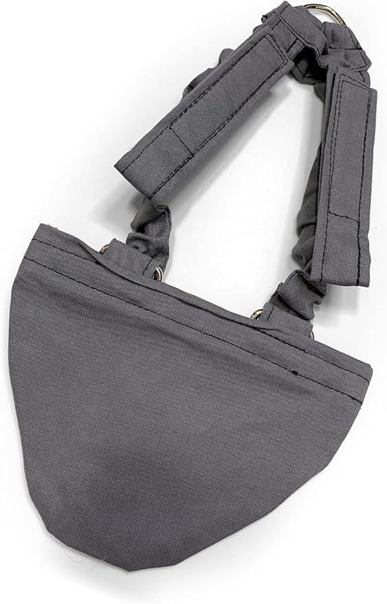 Hen Holster Bikini Diaper, Bird Diaper & Harness for Hens, Roosters, Ducks, Geese - with Removable Vinyl Liner, Adjustable Fit for Outdoor Adventures & Indoor Use - Easy to wear - S/M, Gray
