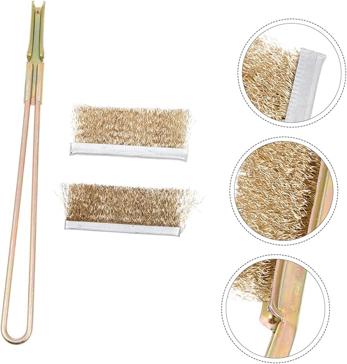 GANAZONO 1set Handle Bird Cage Brush for Easy Cleaning Wire Brush Extra Handle for Cage Maintenance and Effortless Bird Dropping Removal