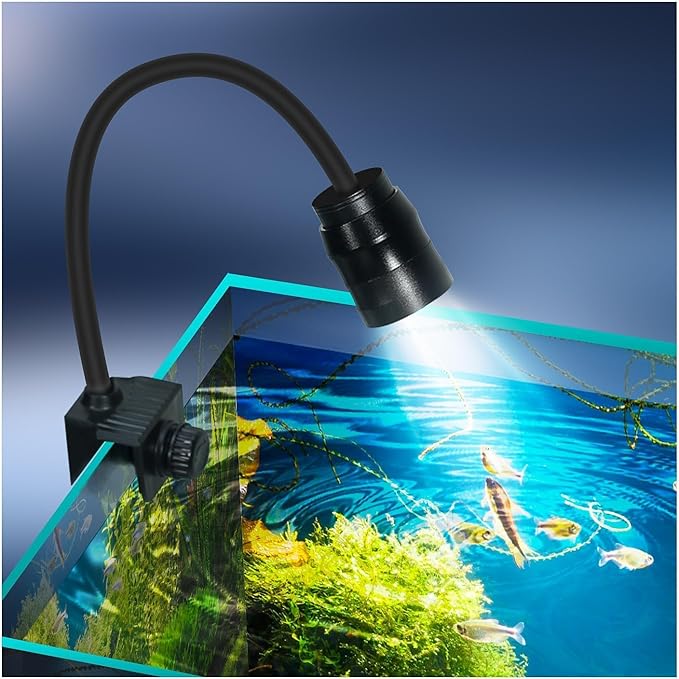 UPETTOOLS Aquarium Light Full Spectrum Fish Tank Lights LED Zoom Lights for Plants 3 Colors Adjustable Focal Length 10w
