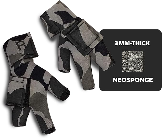 Chicken Shoes for Injured Feet – Protective Neoprene Footwear for Chicken, Open-Toe Design for Bumblefoot Relief, Made in USA - Large, 4" Max. Inside Width, Gray Camouflage