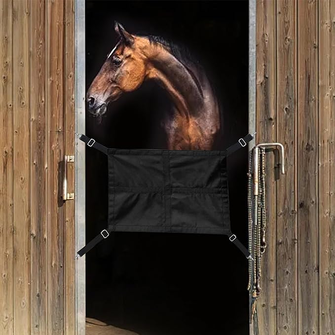 Asooll Stall Guard for Horses,Horse Stall Guard with Adjustable Straps and Hardware