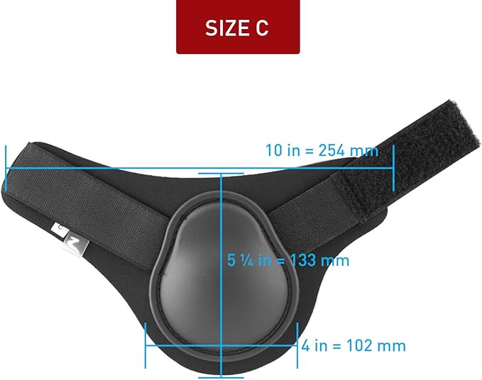 HORZE Protective Lightweight Adjustable Horse Fetlock Boots (Sold in Pairs) - Black - Shetland