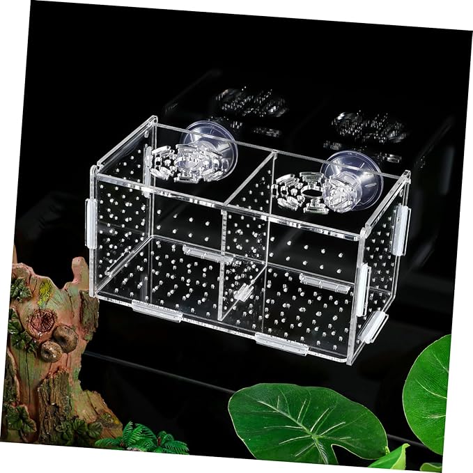 Aquarium Fish Tank Breeding Box - Guppy Double Breeding Hatchery Incubator, Safe Breeding and Egg Protection for Shrimp Clownfish