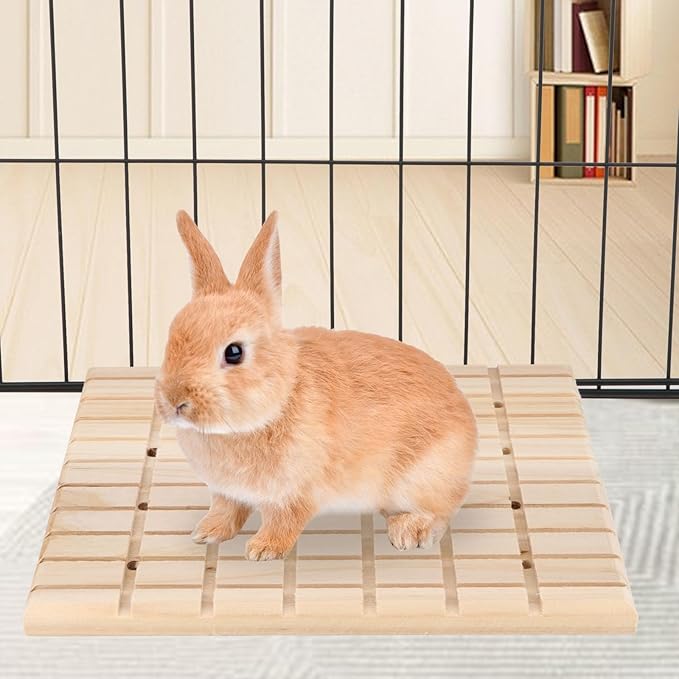 Hypeety Rabbit Scratching Pad Antiskid Edible Natural Wood Board Toy for Small Animals Bunny Chinchilla Guinea Pig Rabbit Hedgehog Hamster