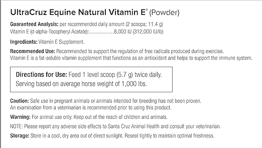 UltraCruz Equine Natural Vitamin E®, Powder, 4 lb