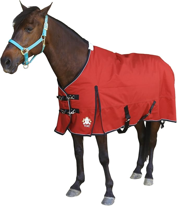 T TEKE Ultimate Turnout Blanket for Horses, 1050D Ballistic Nylon Outer, 300g Heavy Weight Filling