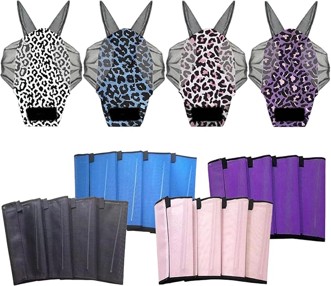 Loose Fitting Horse Fly Boots, Breathable Mesh Boots Protective Horse Leg Wraps, Horse Leggings for Preventing Flies and Mosquitoes Bites-Reduces Leg Fatigue