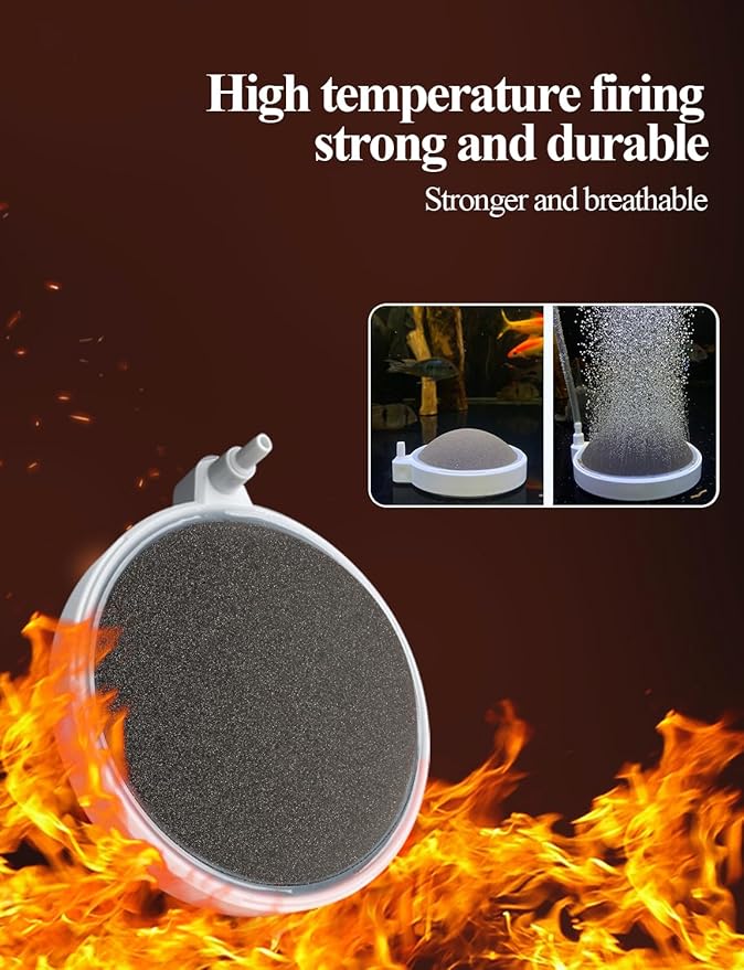 Aquarium Air Stone Fish Tank Bubbler Small Nano Air Bubble Stone Super-High Dissolved Oxygen Diffuser Makes Super Tiny Bubbles 3.2 Inch Airstones