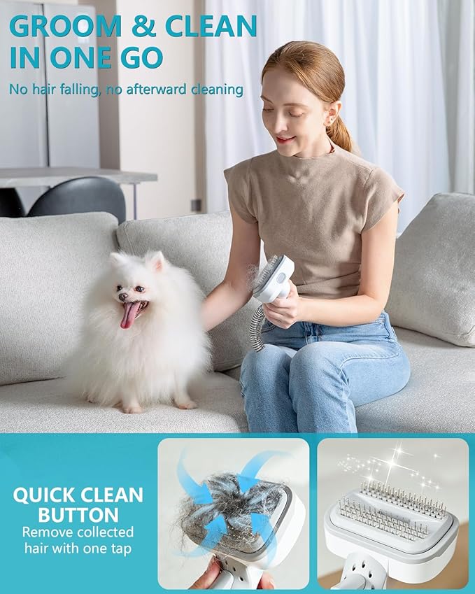 Dog Grooming Vacuum, Bawetech B2 5-in-1 Pet Grooming Kit with Dog Clipper, 11000Pa Suction | 2L Capacity | 113℉ Dryer | Low Noise Pet Hair Removal Tool Pet Supplies, 2025 Upgraded