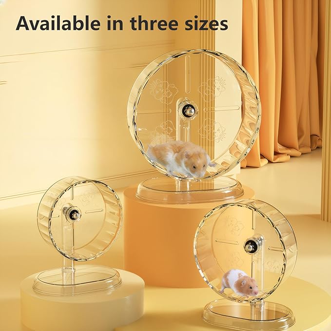 Silent Hamster Wheel – 7 Inch Syrian Hamster Running Wheel, Anti-Skid & Height Adjustable, Easy to Clean (7.1inch)