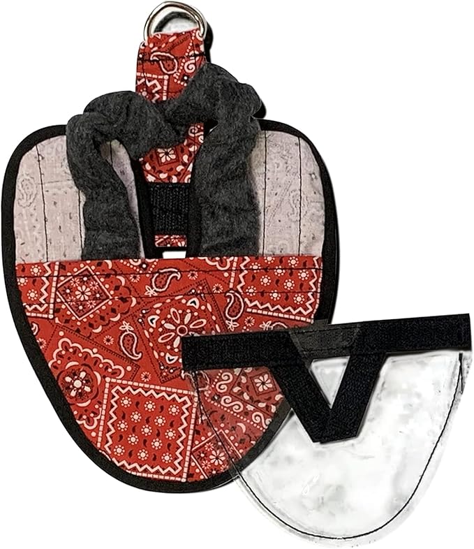 Hen Holster Wrap-Around Bird Diaper & Harness for Larger Pigeons, Small Breed - with Removable Liner, Adjustable Fit for Outdoor Adventures & Indoor Use, Easy to wear - Red Bandana, XS