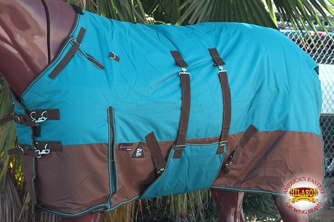 HILASON 1200D Winter Waterproof Poly Horse Blanket Belly Wrap | Turnout Blankets for Horses