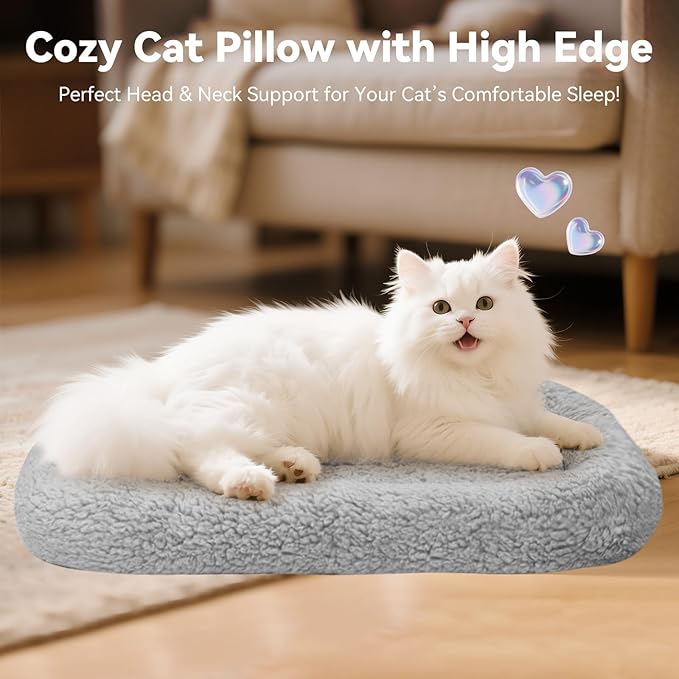 Cat Bed Washable Indoor Cat Cushion Bed, Soft and Cozy Plush Pet Bed-S
