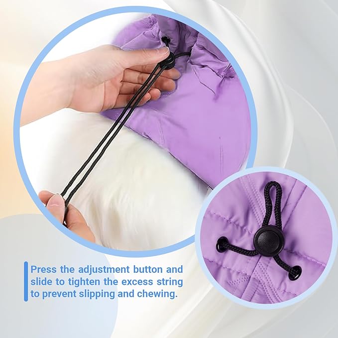 Cat Recovery Collar, Soft Adjustable Cone for Cats and Kittens, Lightweight Waterproof Elizabethan Collar for After-Surgery Care, Prevent Licking and Scratching, Neck Protector for Pets（Purple,S）