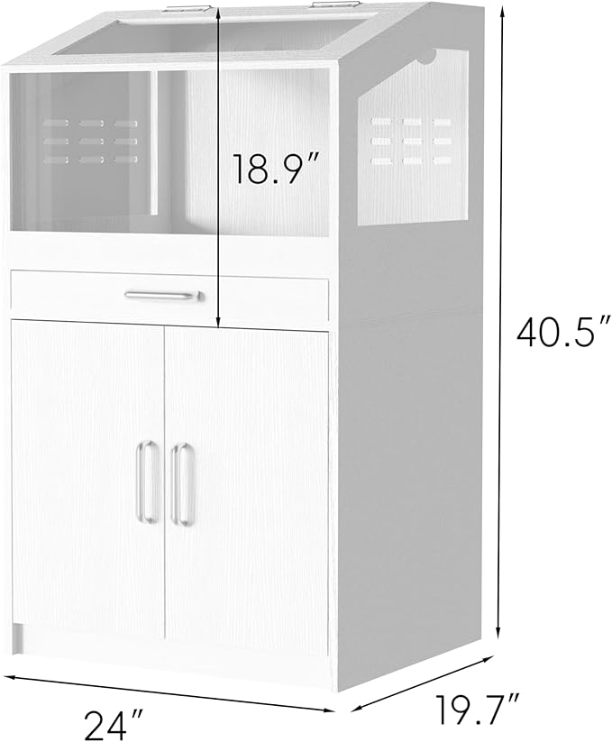 Betterhood Hamster Cage with Storage Cabinet,Hamster Cag for Small Animals, Large Hamster Cage and Habitat with Easy View Acrylic Panels for Hamster, Rabbit, Hedgehog (24"x19"x40")