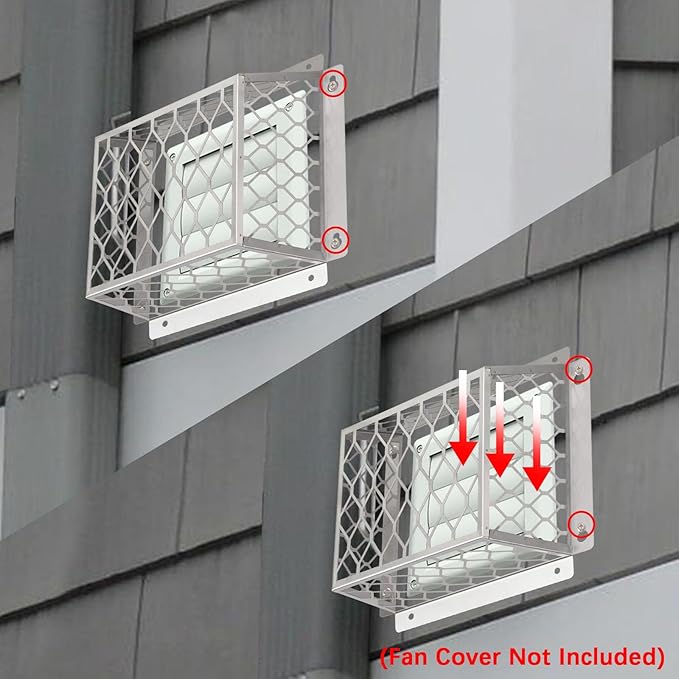 Dryer Exhaust Guard Vent Cover,Dryer Vent Bird Guard for Most 3" to 4" Fan Cover, 7"Lx7"Wx5"H Stainless Steel Ventilation Bird Cage for Bathroom Exhaust Ventilation Fan,2PCS