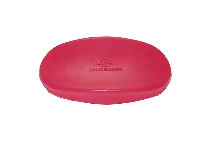 Grewal Equestrian Oval Face Grooming & Bathing Curry Brush for Horses, Dogs, Cats, & Other Pets - Very Soft Bristles (Pink)