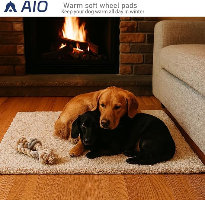 AIO Heated cat Bed Self Warming Cat Bed Self Heating Cat Dog Mat Advanced Grey Extra Warm Thermal Pet Pad for Indoor Outdoor Pets with Removable Cover Non-Slip Bottom Washable Non Electric