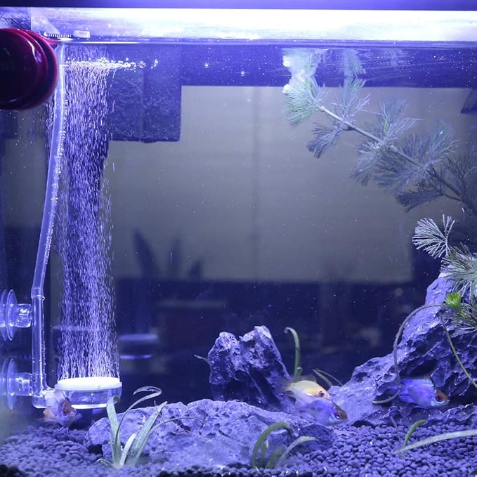 Upettools 1.4inch Aquarium Air Stone Fish Tank Nano Bubble Stone Kit with Control Valve Quiet Super-High Dissolved Oxygen Diffuser Makes Super Tiny Bubbles for Betta Fish & Small Tank