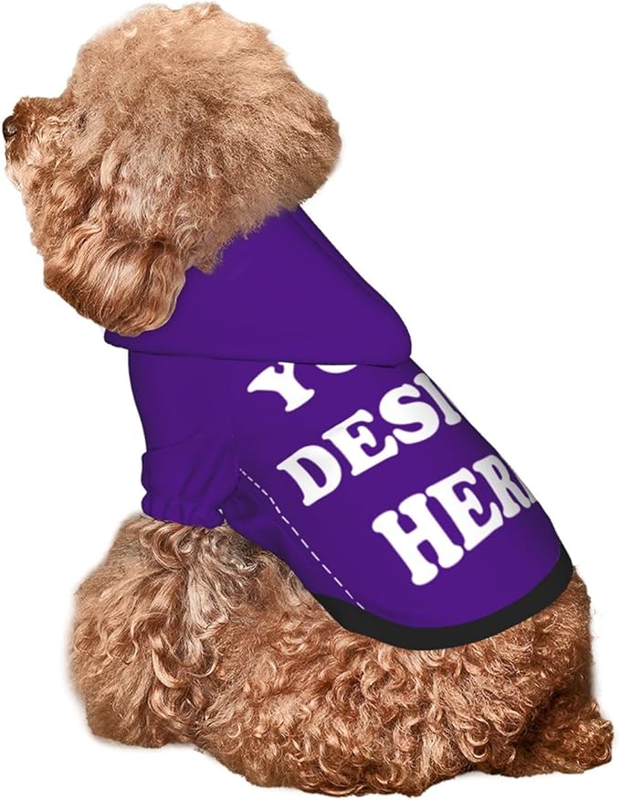 Dog Costume, Custom Dog Hoodie, Dog Name Costume Holiday Pet Pajamas Outfit, Personalized Pet Coat Costumes for Small Medium Large Dogs and Cats for Winter, Indigo, S