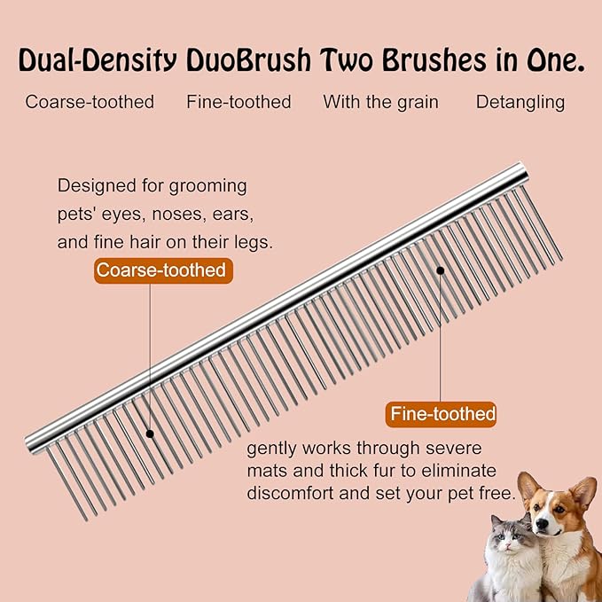 Pet Hair Glove Removal & Deshedding Comb for Cats and Dogs, Electrostatic Magic Brush for Furniture Laundry Car Seat Reusable Pet Hair Remover Tool Cleaning Supplies(Gloves + Comb)
