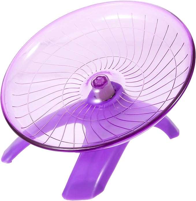 POPETPOP Hamster Running Wheel Rat Flying Saucer Toy Silent Hedgehog Wheel Hamster Wheels Guinea Pigs Running Wheel Mouse Spinner Wheel Chinchilla Dog Sports to Rotate Disc Wheel Plastic