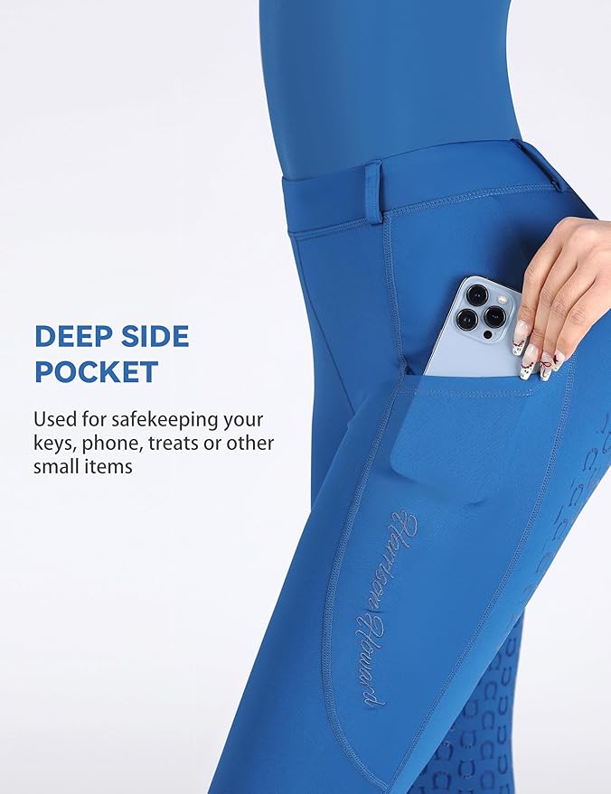 Harrison Howard Women's Horse Riding Pants Double Pocket Silicone Full-Seat Breeches Equestrian Breeches