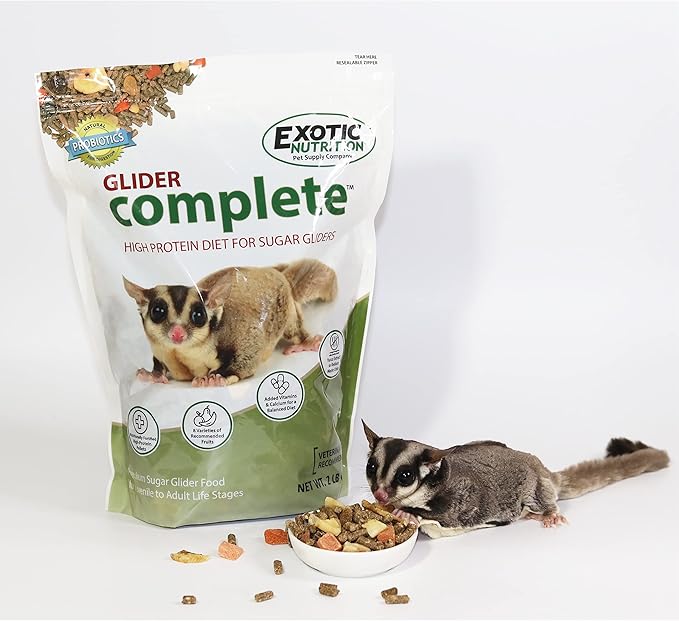 Sugar Glider Complete Deluxe Food Starter Package - Nutritionally Complete Pellet Diet & High Protein Supplemental Food for Sugar Gliders… (3 Piece Set)