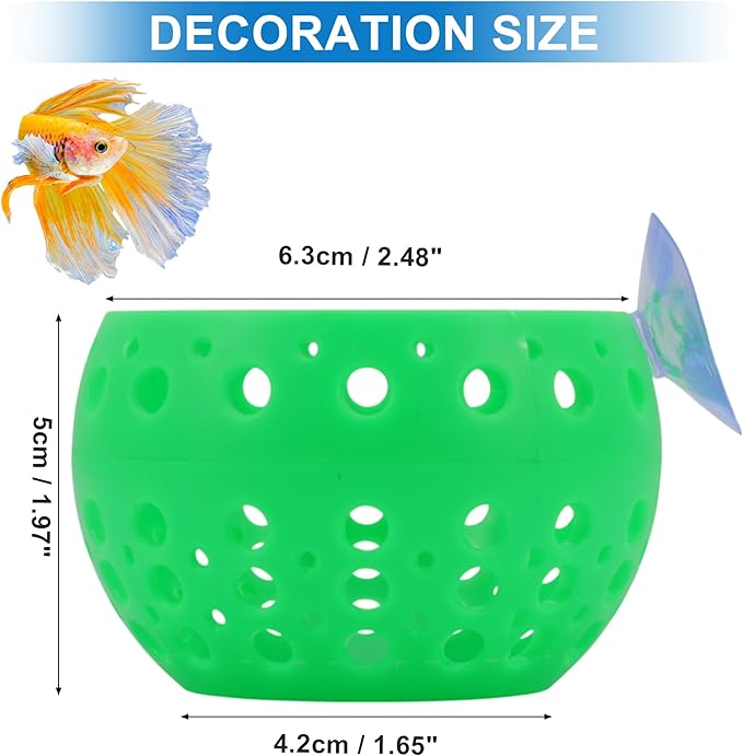 Betta Hideout Tunnel, Interactive Aquarium Decor, Aquarium Tunnel for Betta, Exciting Hiding Spot, Green