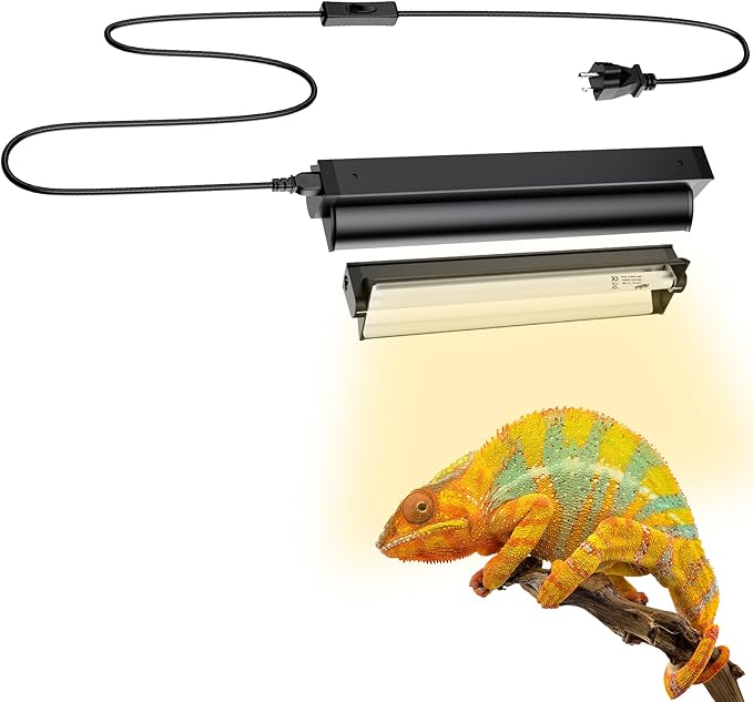T5 UVB Reptile Lighting Fixture, UVB Light for Reptiles, 39W 10.0 UVB Lighting Combo Kit for Desert & Tropical Reptiles (Lizard, Bearded Dragon, Tortoise), 34INCH