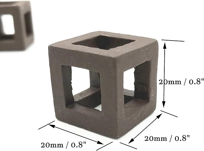 XMHF Ceramic Aquarium Small Fish Shrimp Crayfish Breeding Cube Block Shelter 5 Pcs